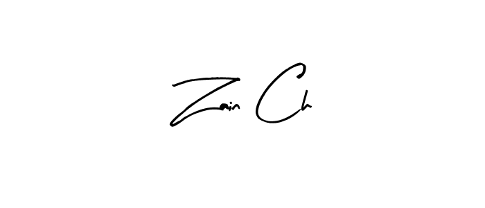 How to make Zain Ch name signature. Use Arty Signature style for creating short signs online. This is the latest handwritten sign. Zain Ch signature style 8 images and pictures png