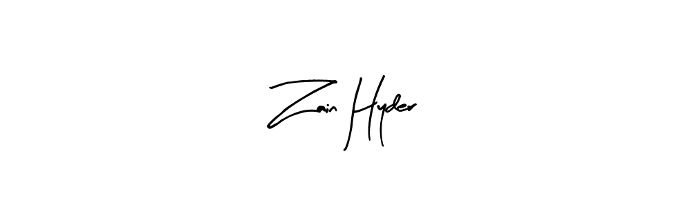 Arty Signature is a professional signature style that is perfect for those who want to add a touch of class to their signature. It is also a great choice for those who want to make their signature more unique. Get Zain Hyder name to fancy signature for free. Zain Hyder signature style 8 images and pictures png