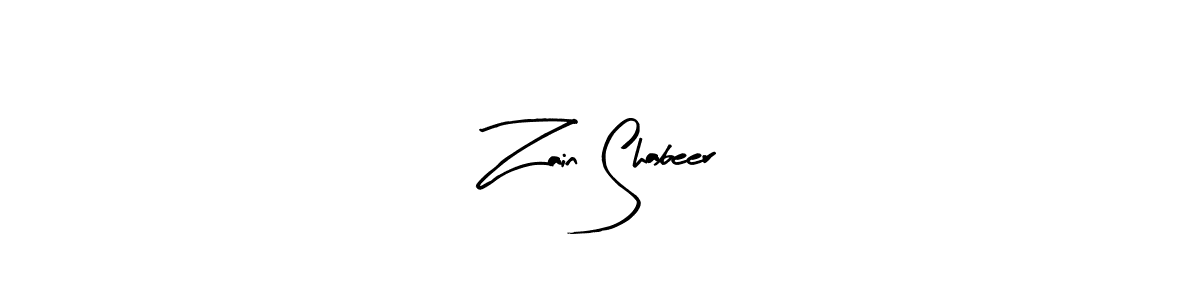 Arty Signature is a professional signature style that is perfect for those who want to add a touch of class to their signature. It is also a great choice for those who want to make their signature more unique. Get Zain Shabeer name to fancy signature for free. Zain Shabeer signature style 8 images and pictures png