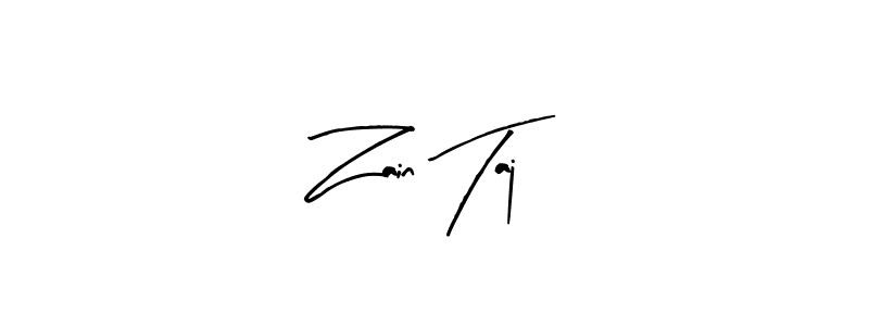 The best way (Arty Signature) to make a short signature is to pick only two or three words in your name. The name Zain Taj include a total of six letters. For converting this name. Zain Taj signature style 8 images and pictures png