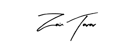 A modern signature idea for name Zain Tarar using Arty Signature font. Clean strokes and elegant curves make it stand out instantly. Zain Tarar signature style 8 images and pictures png