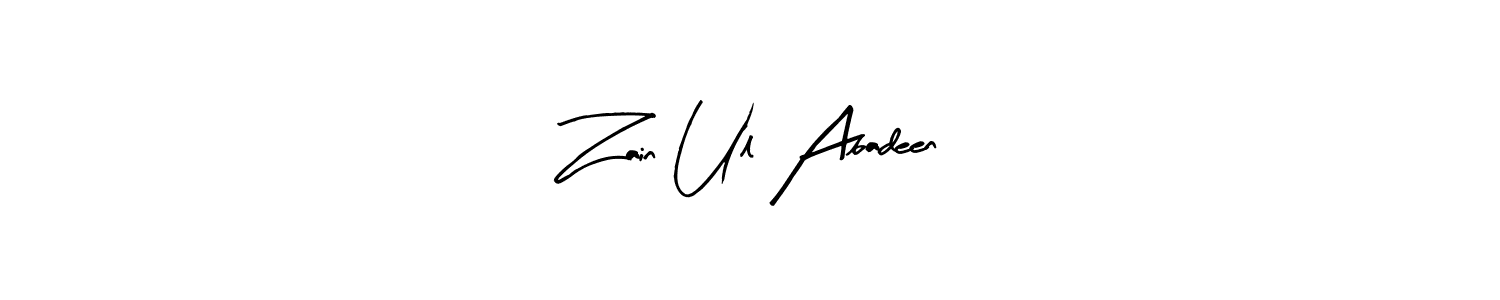How to make Zain Ul Abadeen name signature. Use Arty Signature style for creating short signs online. This is the latest handwritten sign. Zain Ul Abadeen signature style 8 images and pictures png