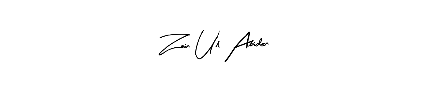 Use a signature maker to create a handwritten signature online. With this signature software, you can design (Arty Signature) your own signature for name Zain Ul Abiden. Zain Ul Abiden signature style 8 images and pictures png