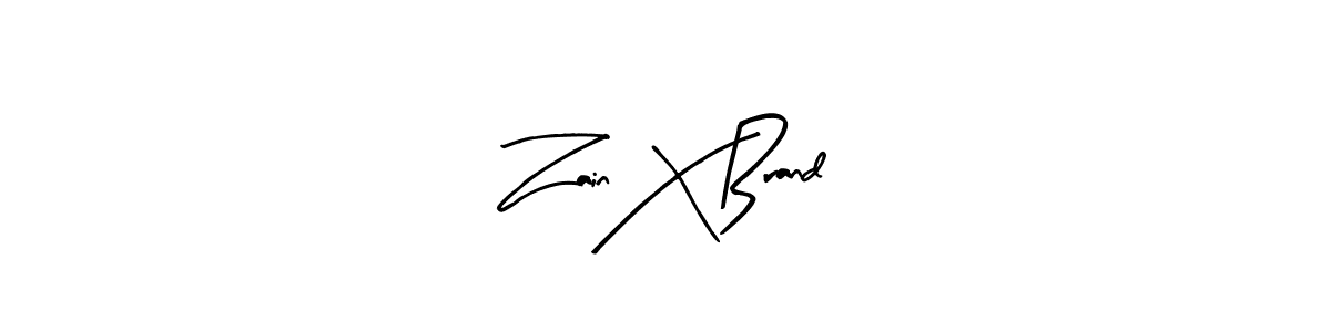 Create a beautiful signature design for name Zain X Brand. With this signature (Arty Signature) fonts, you can make a handwritten signature for free. Zain X Brand signature style 8 images and pictures png