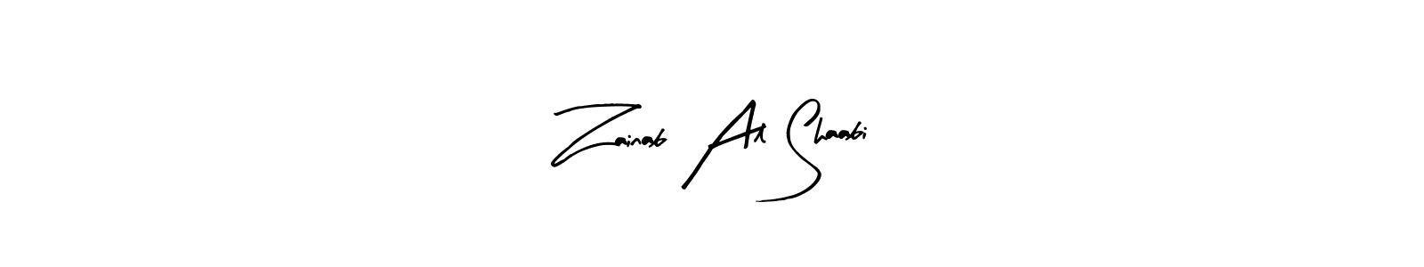 How to make Zainab Al Shaabi name signature. Use Arty Signature style for creating short signs online. This is the latest handwritten sign. Zainab Al Shaabi signature style 8 images and pictures png
