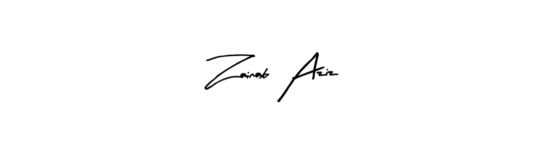 Zainab Aziz stylish signature style. Best Handwritten Sign (Arty Signature) for my name. Handwritten Signature Collection Ideas for my name Zainab Aziz. Zainab Aziz signature style 8 images and pictures png