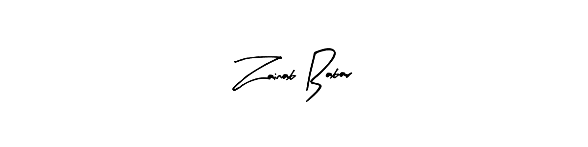 Similarly Arty Signature is the best handwritten signature design. Signature creator online .You can use it as an online autograph creator for name Zainab Babar. Zainab Babar signature style 8 images and pictures png