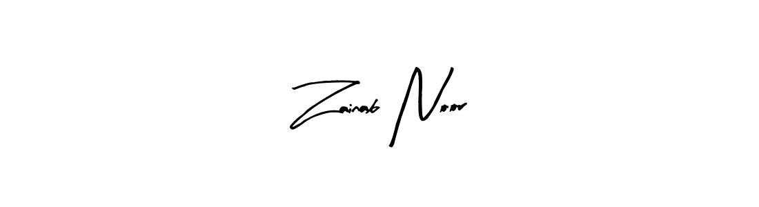 Make a beautiful signature design for name Zainab Noor. With this signature (Arty Signature) style, you can create a handwritten signature for free. Zainab Noor signature style 8 images and pictures png