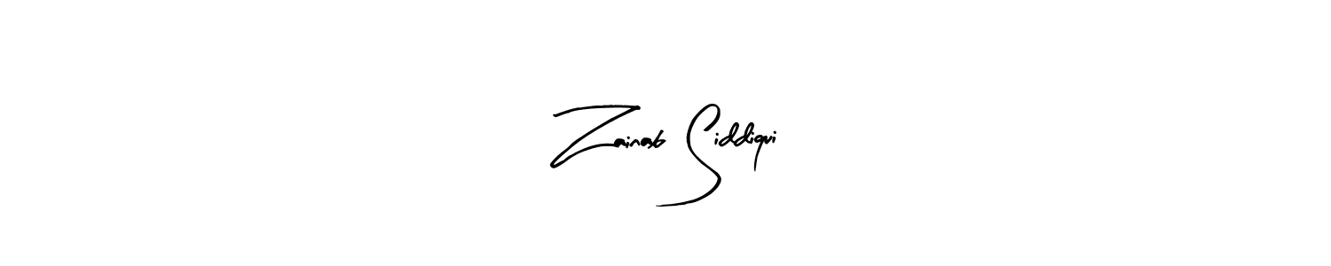 Create a beautiful signature design for name Zainab Siddiqui. With this signature (Arty Signature) fonts, you can make a handwritten signature for free. Zainab Siddiqui signature style 8 images and pictures png