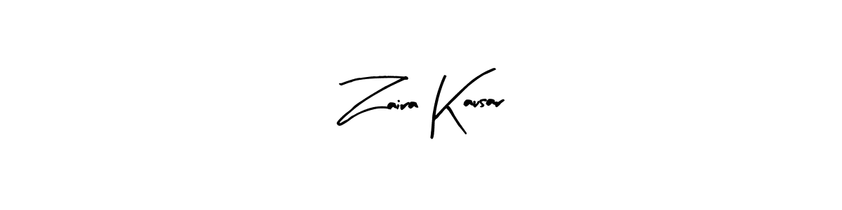 How to make Zaira Kausar name signature. Use Arty Signature style for creating short signs online. This is the latest handwritten sign. Zaira Kausar signature style 8 images and pictures png