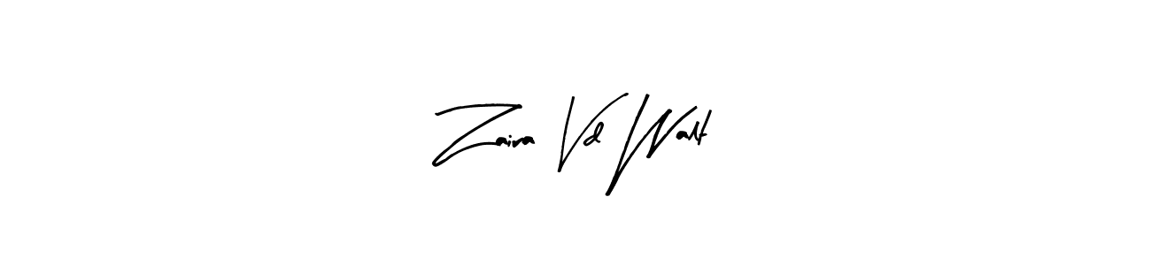 The best way (Arty Signature) to make a short signature is to pick only two or three words in your name. The name Zaira Vd Walt include a total of six letters. For converting this name. Zaira Vd Walt signature style 8 images and pictures png