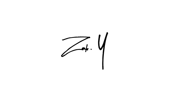 Zak. Y stylish signature style. Best Handwritten Sign (Arty Signature) for my name. Handwritten Signature Collection Ideas for my name Zak. Y. Zak. Y signature style 8 images and pictures png