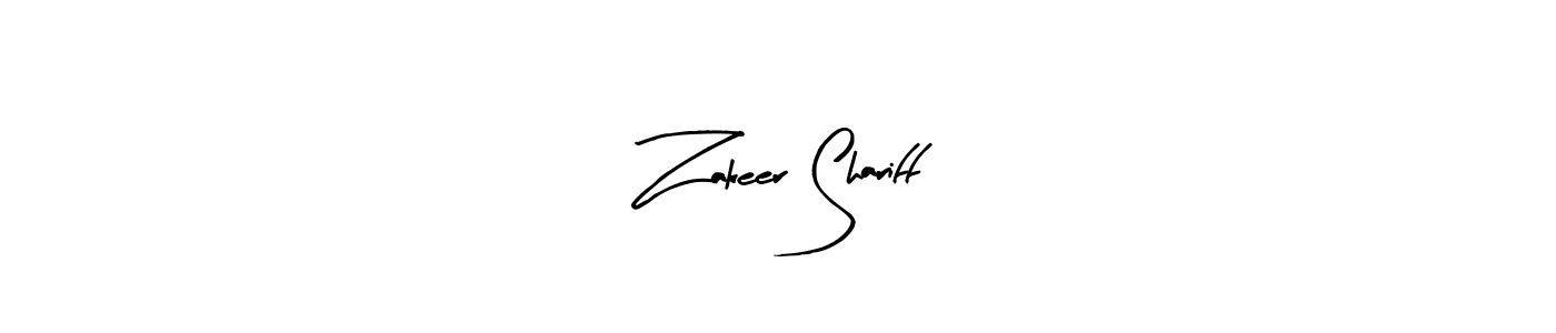 Design your own signature with our free online signature maker. With this signature software, you can create a handwritten (Arty Signature) signature for name Zakeer Shariff. Zakeer Shariff signature style 8 images and pictures png