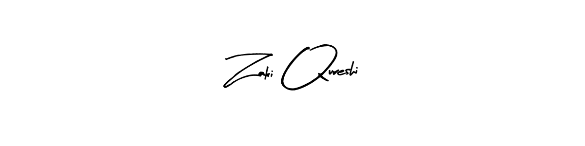 Create a beautiful signature design for name Zaki Qureshi. With this signature (Arty Signature) fonts, you can make a handwritten signature for free. Zaki Qureshi signature style 8 images and pictures png