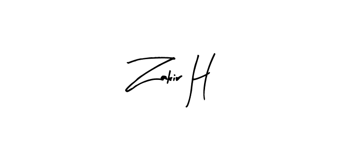 Make a beautiful signature design for name Zakir H. With this signature (Arty Signature) style, you can create a handwritten signature for free. Zakir H signature style 8 images and pictures png