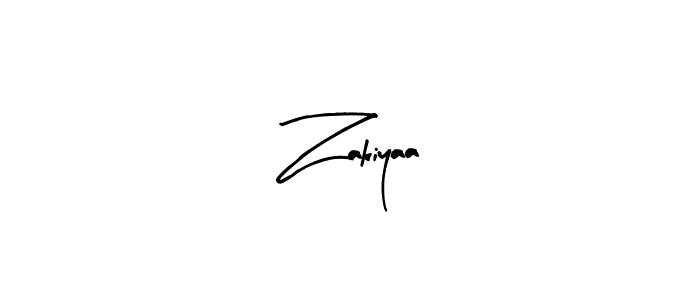 How to make Zakiyaa name signature. Use Arty Signature style for creating short signs online. This is the latest handwritten sign. Zakiyaa signature style 8 images and pictures png