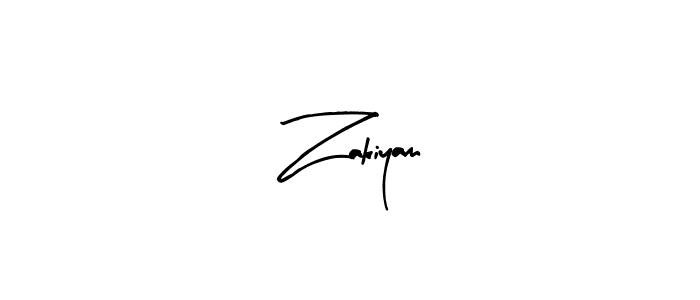 How to make Zakiyam name signature. Use Arty Signature style for creating short signs online. This is the latest handwritten sign. Zakiyam signature style 8 images and pictures png