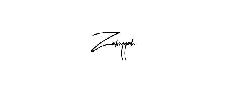 How to make Zakiyyah name signature. Use Arty Signature style for creating short signs online. This is the latest handwritten sign. Zakiyyah signature style 8 images and pictures png