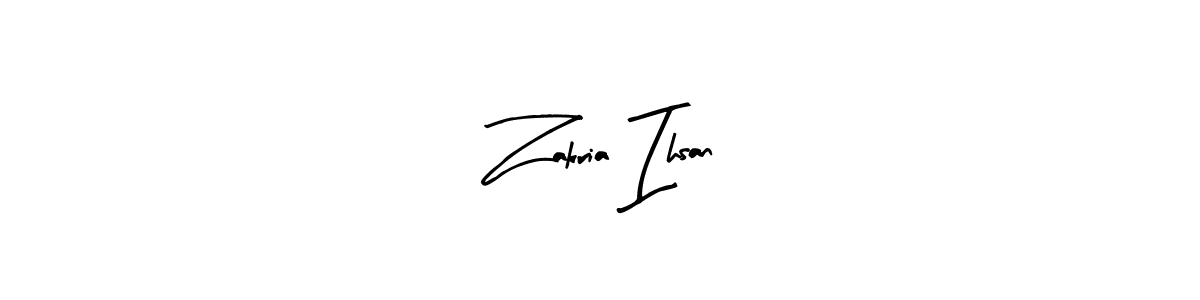 Use a signature maker to create a handwritten signature online. With this signature software, you can design (Arty Signature) your own signature for name Zakria Ihsan. Zakria Ihsan signature style 8 images and pictures png