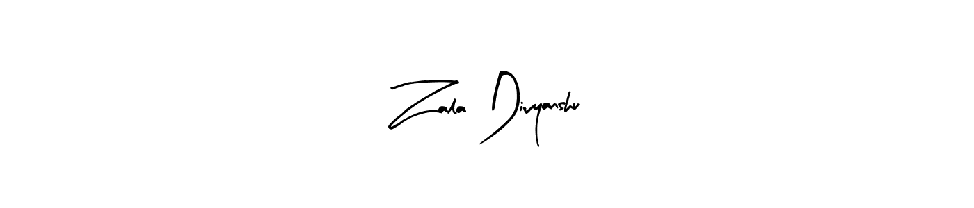 Make a beautiful signature design for name Zala Divyanshu. Use this online signature maker to create a handwritten signature for free. Zala Divyanshu signature style 8 images and pictures png