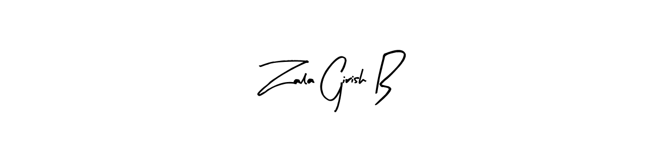 Also we have Zala Girish B name is the best signature style. Create professional handwritten signature collection using Arty Signature autograph style. Zala Girish B signature style 8 images and pictures png