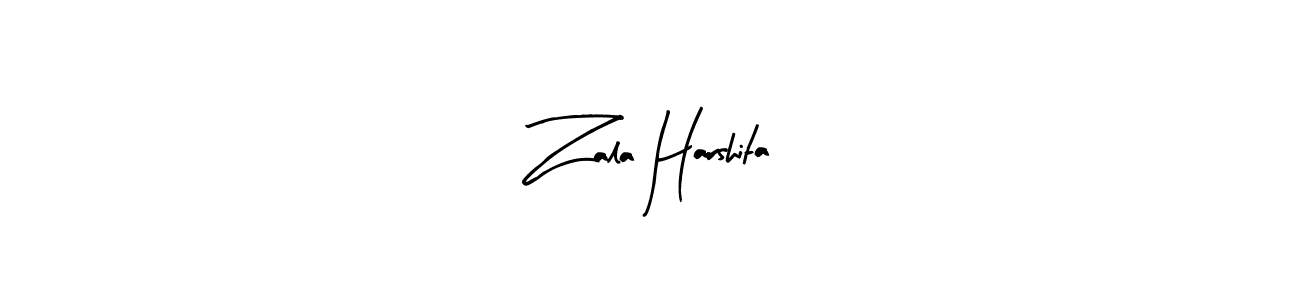 You should practise on your own different ways (Arty Signature) to write your name (Zala Harshita) in signature. don't let someone else do it for you. Zala Harshita signature style 8 images and pictures png