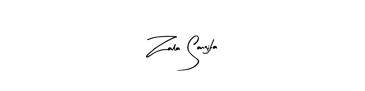 Create a beautiful signature design for name Zala Sangita. With this signature (Arty Signature) fonts, you can make a handwritten signature for free. Zala Sangita signature style 8 images and pictures png