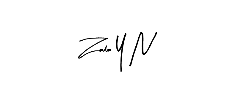 Zala Y N stylish signature style. Best Handwritten Sign (Arty Signature) for my name. Handwritten Signature Collection Ideas for my name Zala Y N. Zala Y N signature style 8 images and pictures png