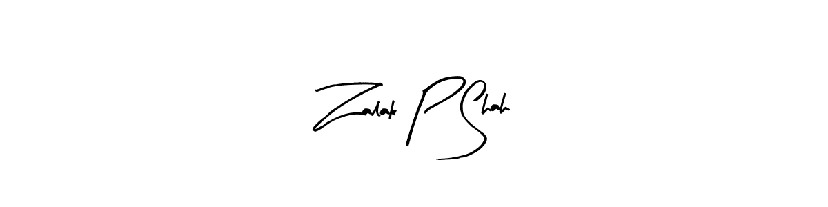 The best way (Arty Signature) to make a short signature is to pick only two or three words in your name. The name Zalak P Shah include a total of six letters. For converting this name. Zalak P Shah signature style 8 images and pictures png