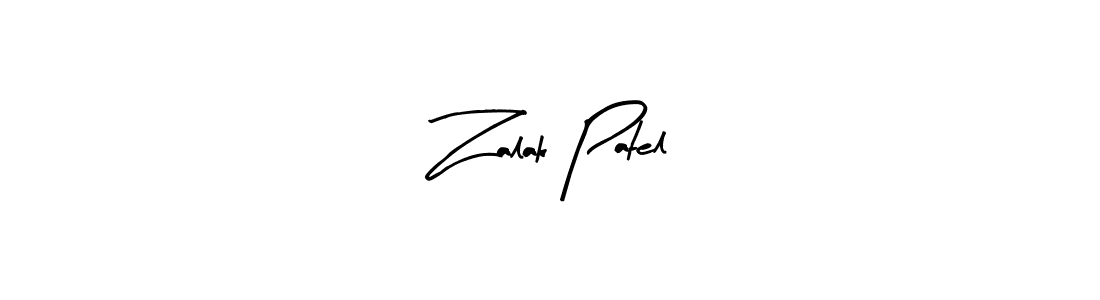 How to make Zalak Patel name signature. Use Arty Signature style for creating short signs online. This is the latest handwritten sign. Zalak Patel signature style 8 images and pictures png