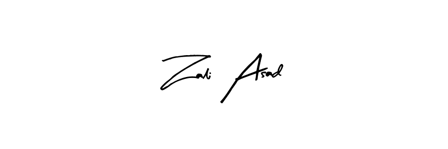 Make a beautiful signature design for name Zali Asad. Use this online signature maker to create a handwritten signature for free. Zali Asad signature style 8 images and pictures png