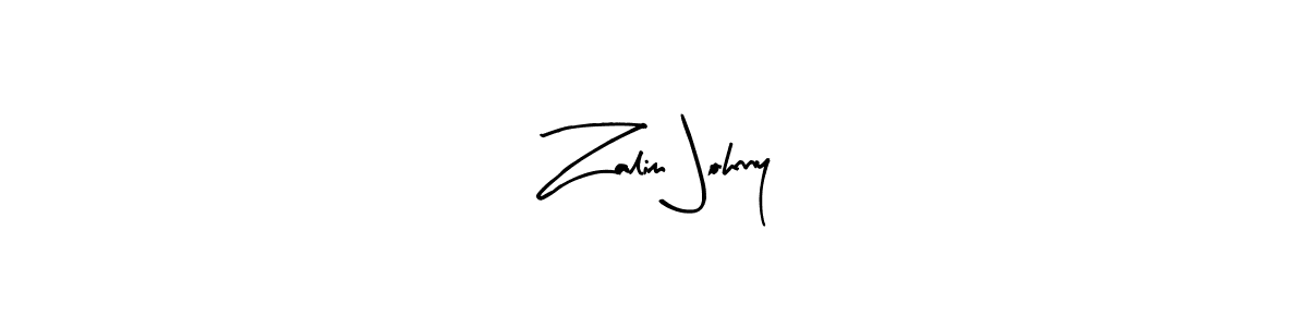 Zalim Johnny stylish signature style. Best Handwritten Sign (Arty Signature) for my name. Handwritten Signature Collection Ideas for my name Zalim Johnny. Zalim Johnny signature style 8 images and pictures png