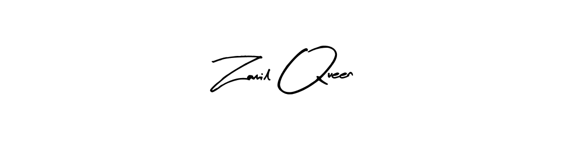 Similarly Arty Signature is the best handwritten signature design. Signature creator online .You can use it as an online autograph creator for name Zamil Queen. Zamil Queen signature style 8 images and pictures png
