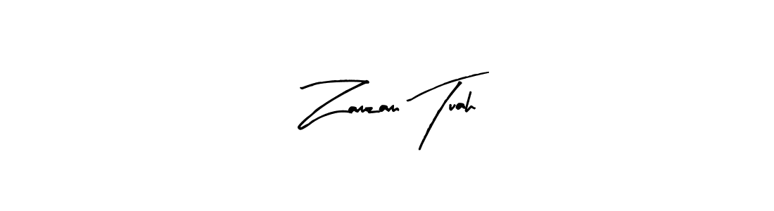 Also You can easily find your signature by using the search form. We will create Zamzam Tuah name handwritten signature images for you free of cost using Arty Signature sign style. Zamzam Tuah signature style 8 images and pictures png