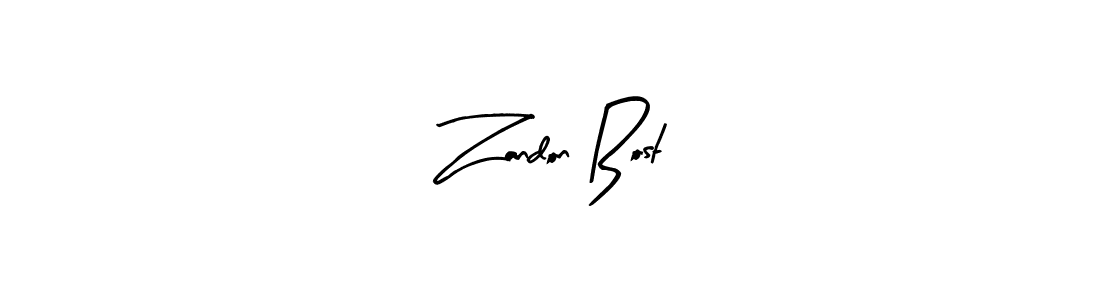 Create a beautiful signature design for name Zandon Bost. With this signature (Arty Signature) fonts, you can make a handwritten signature for free. Zandon Bost signature style 8 images and pictures png