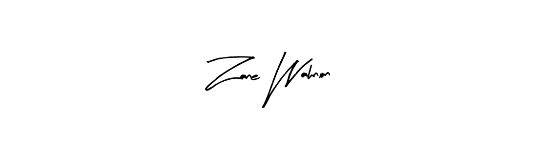 Make a beautiful signature design for name Zane Wahnon. Use this online signature maker to create a handwritten signature for free. Zane Wahnon signature style 8 images and pictures png