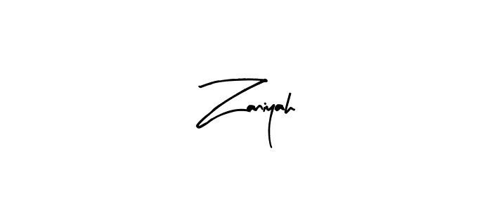 How to make Zaniyah name signature. Use Arty Signature style for creating short signs online. This is the latest handwritten sign. Zaniyah signature style 8 images and pictures png