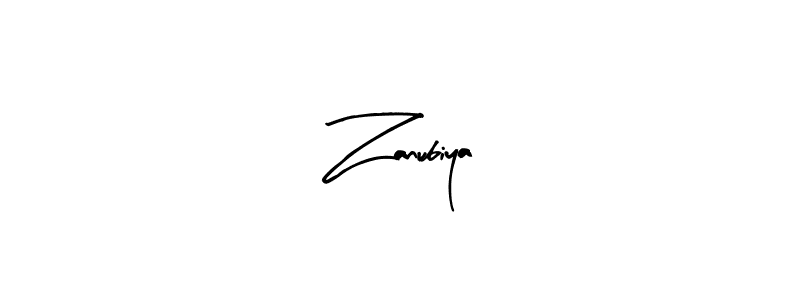 Make a beautiful signature design for name Zanubiya. Use this online signature maker to create a handwritten signature for free. Zanubiya signature style 8 images and pictures png
