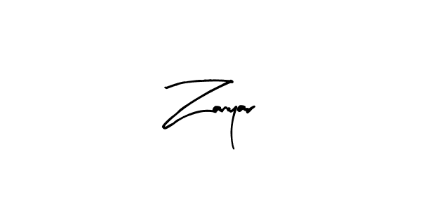 Design your own signature with our free online signature maker. With this signature software, you can create a handwritten (Arty Signature) signature for name Zanyar. Zanyar signature style 8 images and pictures png