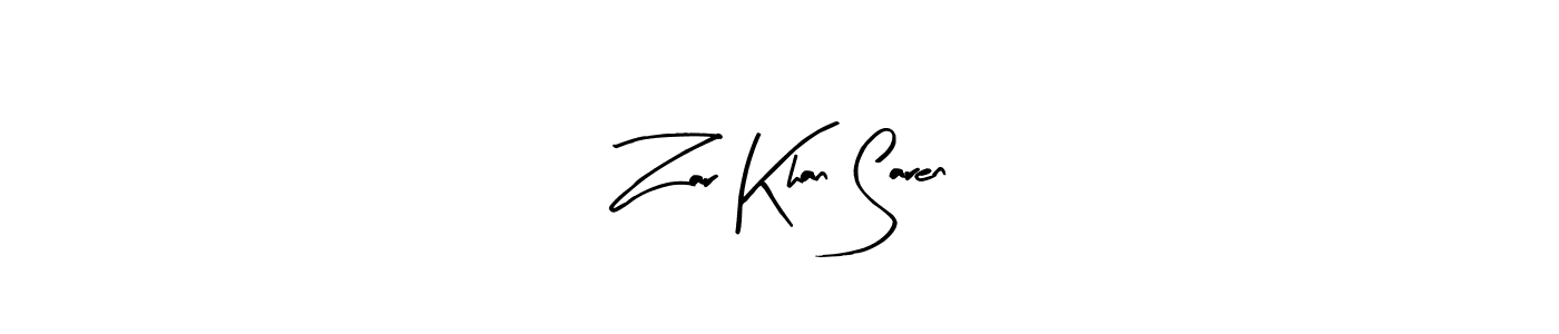 Zar Khan Saren stylish signature style. Best Handwritten Sign (Arty Signature) for my name. Handwritten Signature Collection Ideas for my name Zar Khan Saren. Zar Khan Saren signature style 8 images and pictures png