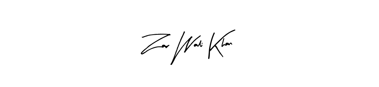 How to make Zar Wali Khan signature? Arty Signature is a professional autograph style. Create handwritten signature for Zar Wali Khan name. Zar Wali Khan signature style 8 images and pictures png