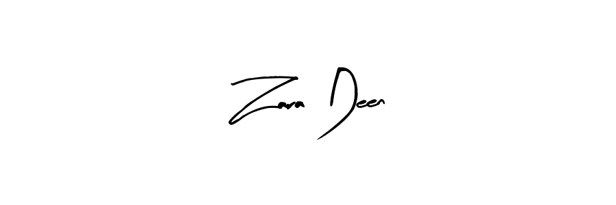 Similarly Arty Signature is the best handwritten signature design. Signature creator online .You can use it as an online autograph creator for name Zara Deen. Zara Deen signature style 8 images and pictures png