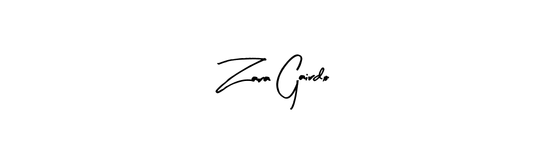 Create a beautiful signature design for name Zara Gairdo. With this signature (Arty Signature) fonts, you can make a handwritten signature for free. Zara Gairdo signature style 8 images and pictures png