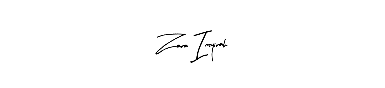 You can use this online signature creator to create a handwritten signature for the name Zara Insyirah. This is the best online autograph maker. Zara Insyirah signature style 8 images and pictures png