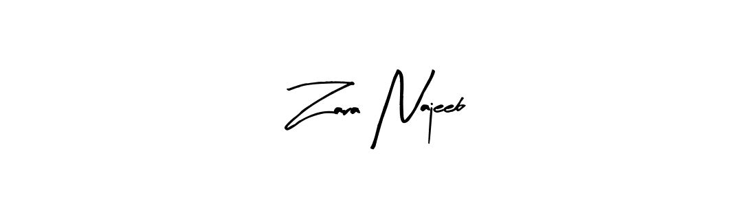 Design your own signature with our free online signature maker. With this signature software, you can create a handwritten (Arty Signature) signature for name Zara Najeeb. Zara Najeeb signature style 8 images and pictures png