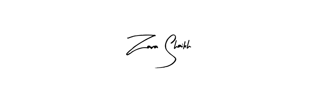 Design your own signature with our free online signature maker. With this signature software, you can create a handwritten (Arty Signature) signature for name Zara Shaikh. Zara Shaikh signature style 8 images and pictures png