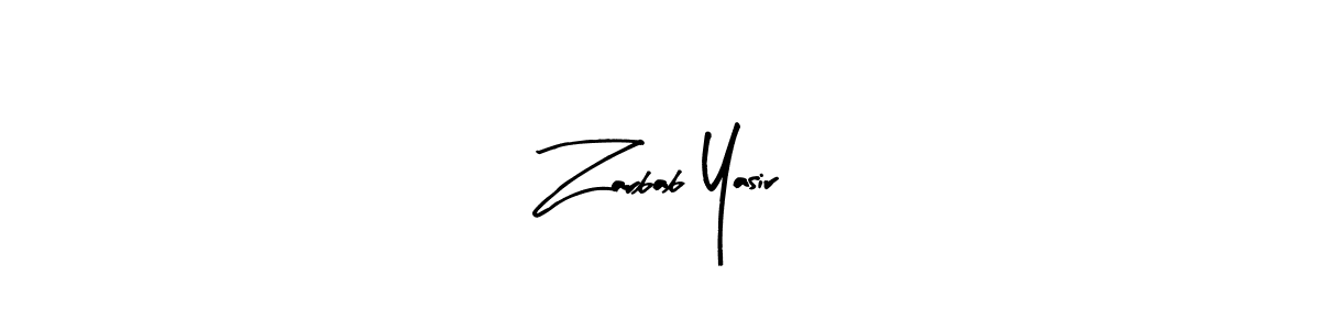 Zarbab Yasir stylish signature style. Best Handwritten Sign (Arty Signature) for my name. Handwritten Signature Collection Ideas for my name Zarbab Yasir. Zarbab Yasir signature style 8 images and pictures png