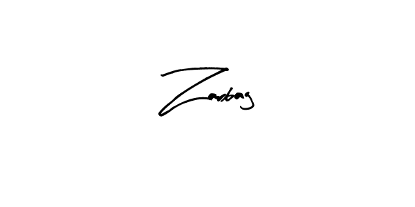 Make a beautiful signature design for name Zarbag. Use this online signature maker to create a handwritten signature for free. Zarbag signature style 8 images and pictures png