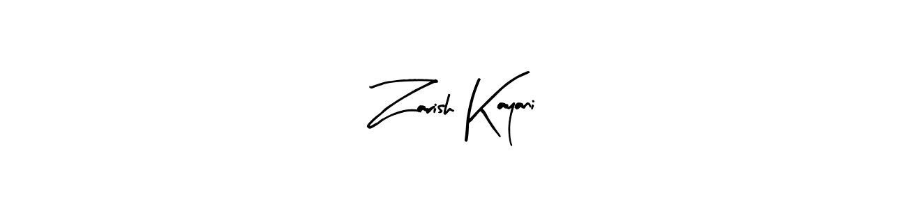How to make Zarish Kayani name signature. Use Arty Signature style for creating short signs online. This is the latest handwritten sign. Zarish Kayani signature style 8 images and pictures png