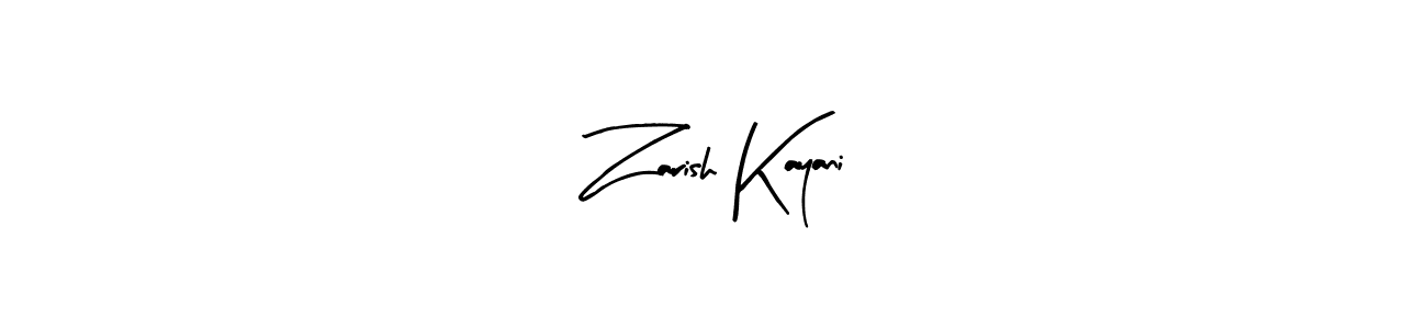 How to make Zarish Kayani name signature. Use Arty Signature style for creating short signs online. This is the latest handwritten sign. Zarish Kayani signature style 8 images and pictures png